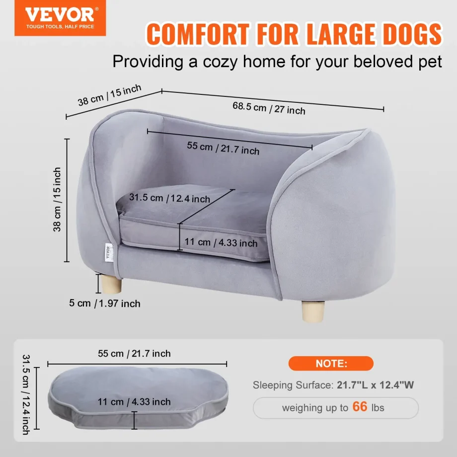 VEVOR Pet Sofa - Dog Couch for Small Dogs and Cats