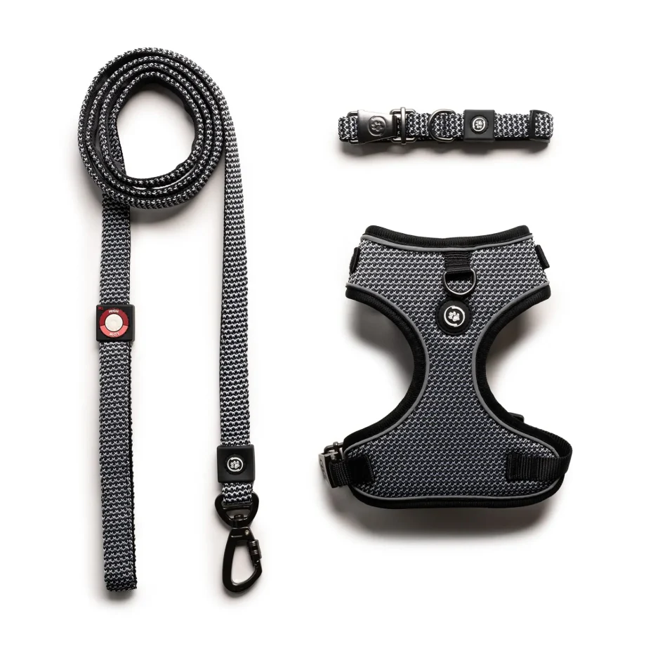 SILVER PAW 3-IN-1 NO PULL DOG HARNESS, COLLAR and LEASH SET